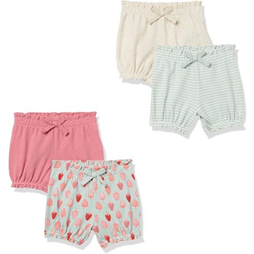 Amazon Essentials Baby Girls' Bloomer Shorts, Multipacks
