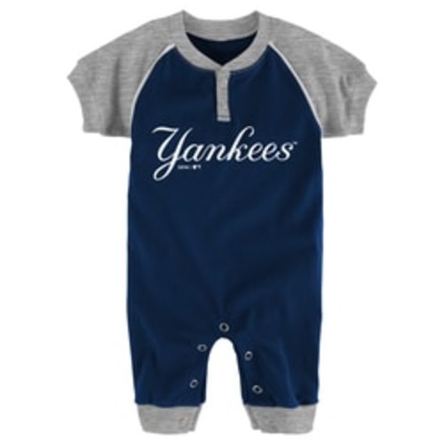 Yankees Navy & Gray Baby Onesie 3-6mo