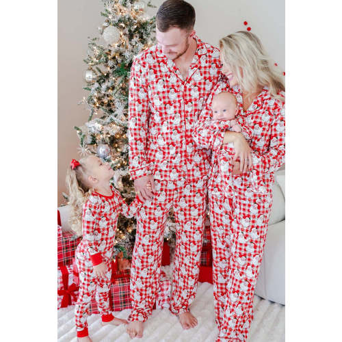 Adult Christmas Two-Piece Pajama Set in Cozy Claus | Caden Lane