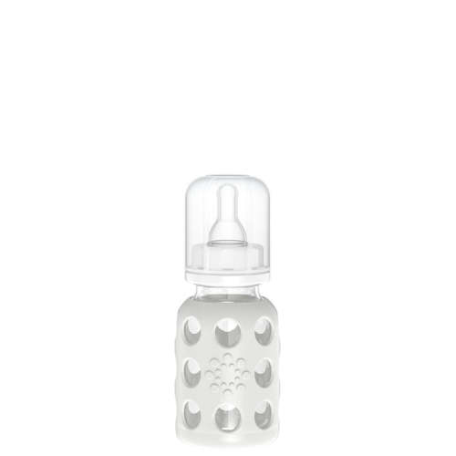 4oz Glass Baby Bottle - Stone Gray
