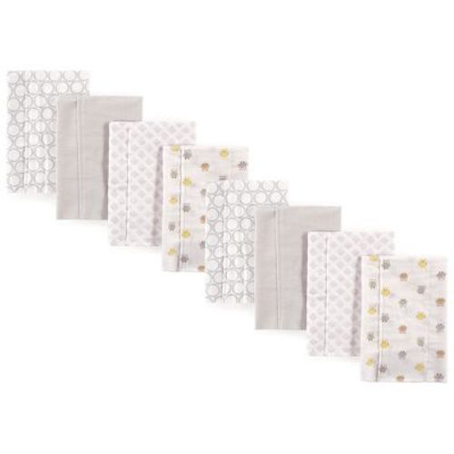 Luvable Friends Cotton Poly Flannel Burp Cloths 8-Pack, One Size