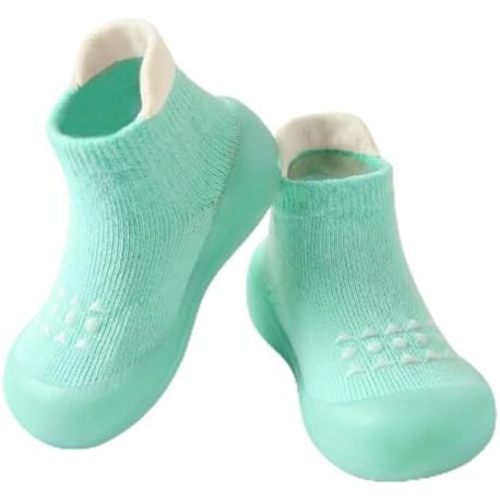 Hstyle Baby Sock Shoes Toddler Walking Shoes Infant Non-Slip Slippers Soft Rubber Sole Sneakers for Baby Boys Girls