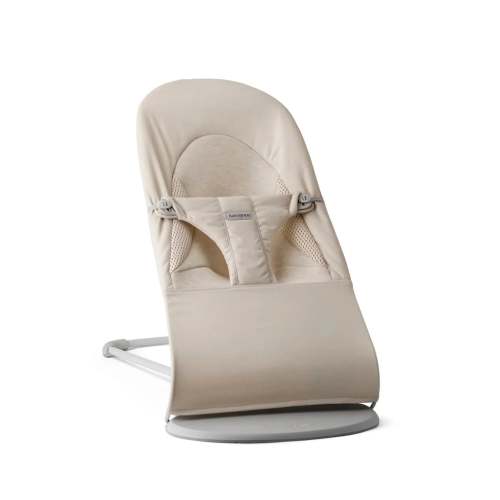 BabyBjörn Bouncer Balance Soft Tri-Fabric - Light Beige, Woven/Jersey, Tri-Fabric