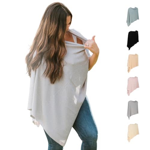 Gold Mamas Breathable Nursing Cover for Breastfeeding | Privacy Nursing Cover, Poncho Multi-Use as Car Seat Canopy, Stroller Cover, Soft Baby Blanket, Portable Cover for Women