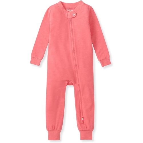 Burt's Bees Baby Honeysoft Pajamas, Footless One-piece Zip-up Pj, Soft Organic Cotton & Lyocell Blend
