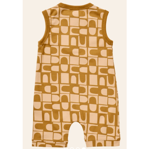 Printed Henley Romper – Young Days