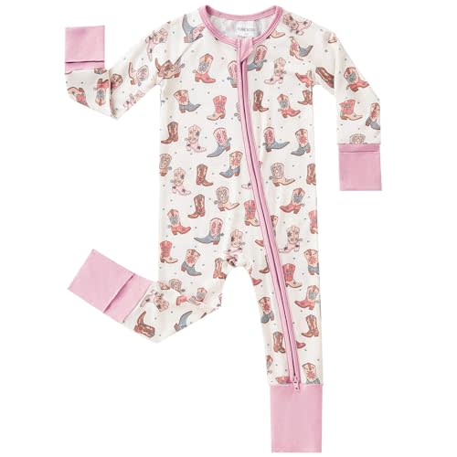 pureborn Baby Infant Boys Girls Zipper Sleeper Snug Fit Viscose from Bamboo Pajamas 0-24 Months