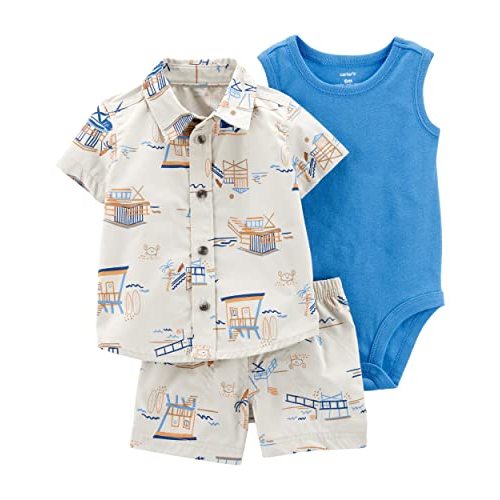 Carter's 3-Piece Giraffe Little Short Set