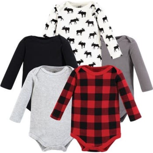 Thermal Long Sleeve Bodysuits, 3-6M
