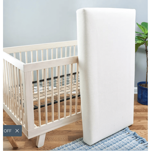 Close up of baby lying on crib mattressCrib mattresses leaning on cribnaturepedic organic breathable 2-stage crib mattress corner zoom
Breathable Organic 2-Stage Baby Crib Mattress
Close up of baby lying on crib mattress
Crib mattresses leaning on crib
na
