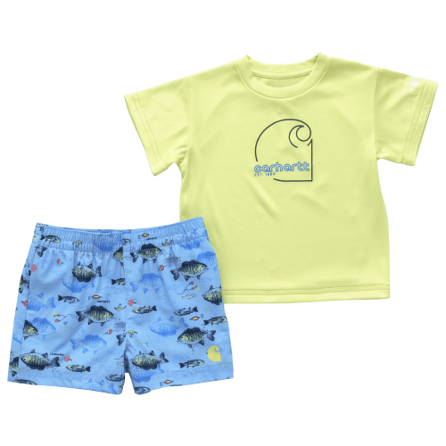 Carhartt Force Sun Defender Short-Sleeve T-Shirt and Woven Shorts Set for Babies