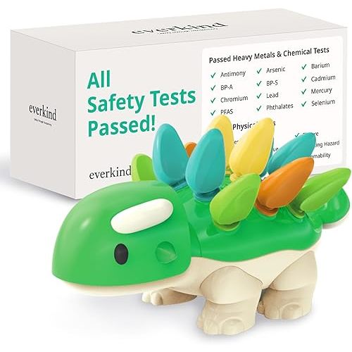Toddler Dinosaur Toy for Ages 1-3 - Montessori Fine Motor Skills Toy for Baby & Toddler - Safety Tested Rigorously for Every Part