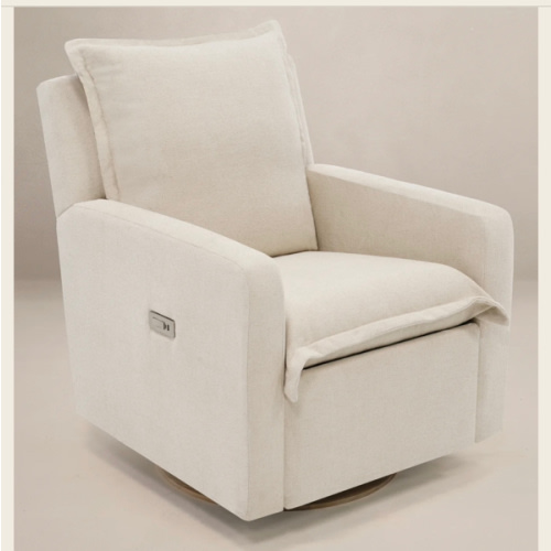 FLYNN – GLIDING SWIVEL NURSERY RECLINER - HIGH PERFORMANCE BASKET SAND