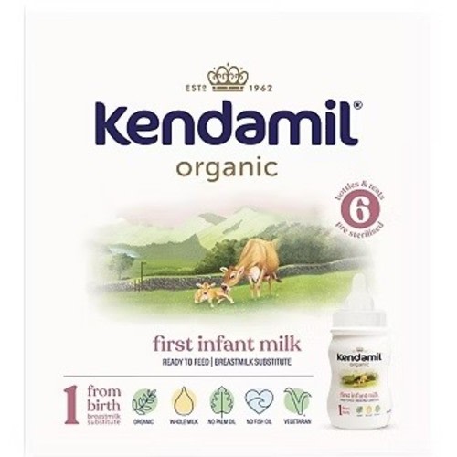 Kendamil Organic Infant Ready to Feed Starter Pack 6 x 70ml with Teats