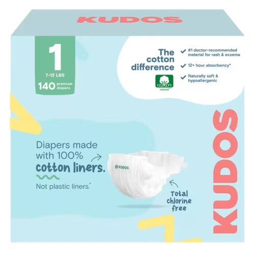 Kudos Organic Cotton Lined Diapers Sizes 1-6 | Costco