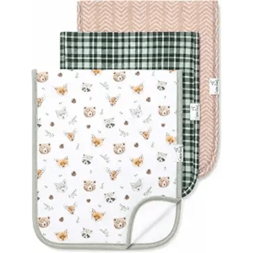 Copper Pearl Premium Baby Burp Cloths - 3-Pack Large Cotton Burp Cloths, Extra Soft Spit Up Rags with 3 Absorbent Layers, Perfect for Baby Boy and Baby Girl Gifts