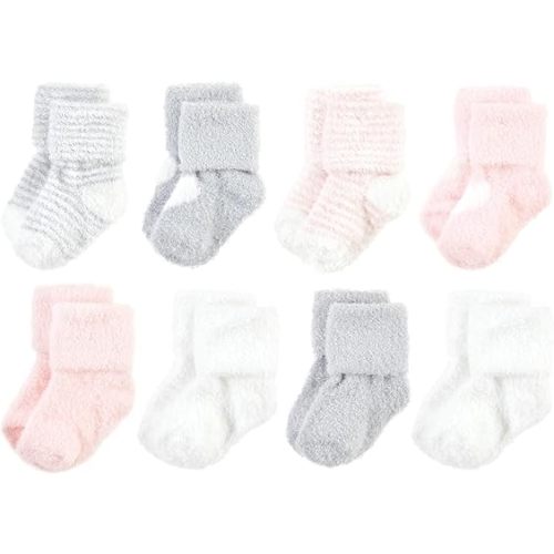 Hudson Baby Baby Girls' Cotton Rich Newborn and Terry Socks