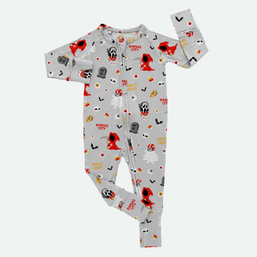 Arrowhead Fright Night - Bamboo Zippy Romper – Kansas City Keiki