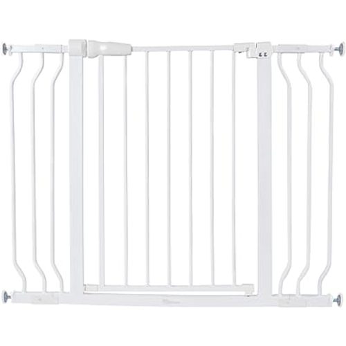 BalanceFrom Easy Walk-Thru Baby and Pet Safety Gate with Hold-Open and Auto-Close – Adjustable Steel Barrier for Stairs, Doorways, and Hallways, No Drilling Installation