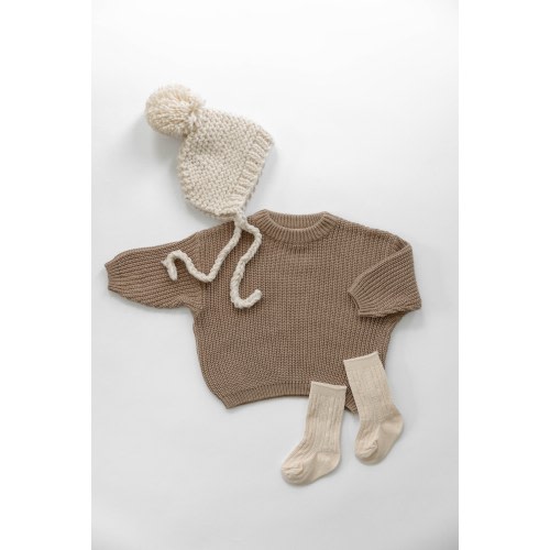 Oversized Baby Sweater | Cotton Toddler Sweater