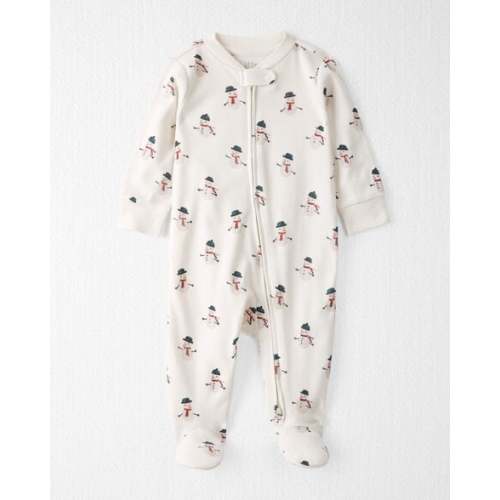 Baby Organic Cotton Sleep & Play Pajamas in Snowman Print - Little Planet | Carter's