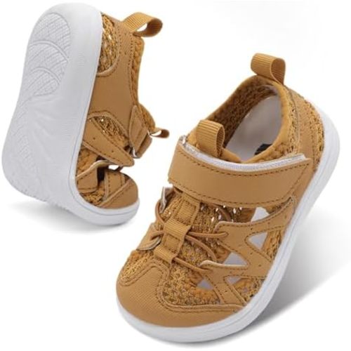 BARERUN Toddler Sandals Barefoot Kids Water Shoes Wide Boys Girls Summer Non-slip Beach Swim Pool Hiking Sport Auqa Sandals Breathable Indoor Outdoor Walking Shoes