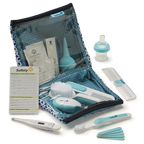 Safety 1st Deluxe Baby Healthcare and Grooming Kit, Arctic Blue, Newborn Baby Essentials, One Size, 25 Pieces