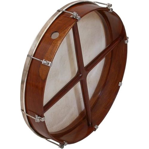 Roosebeck BTGR Outside Tunable Bodhran with Fixed Crossbar, 18 x 3.5 Inches