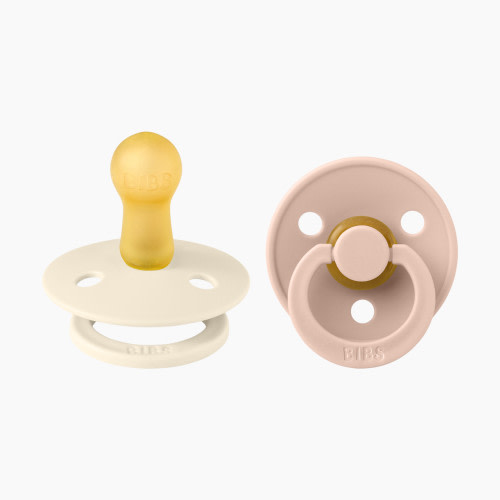 BIBS Natural Rubber Pacifier (2 Pack) - Blush / Ivory, Size 2