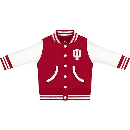 Creative Knitwear College Baby Varsity Jacket - Indiana Hoosiers, 3-6 months