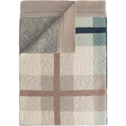 Plaid Cotton Knit Blanket