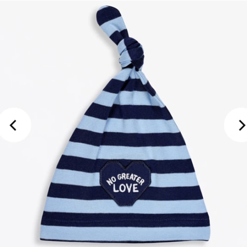 No Greater Love Blue Knotted Hat Cotton – Holy Pals