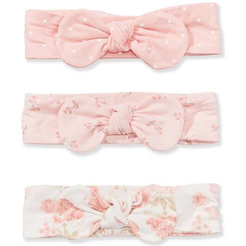 Little Me Baby Girls Floral 3 Headband Set