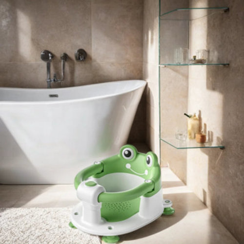 Brayden Studio® 6 Months+ Baby Bath Seat - Suction-Cup Non-Slip Base + Plush-Soft Cushion - Toddler Sitting-Up Bathtub Chair | Wayfair