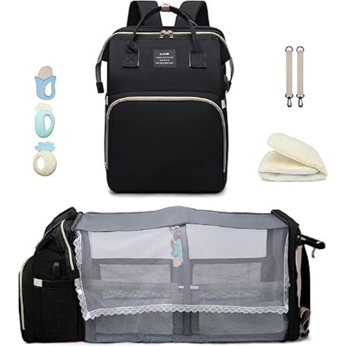 Baby Diaper Bag with Changing Station,Diaper Bag Backpack,Diaper Bag,Large Capacity,900d Excellent Oxford(Ungrade Black)