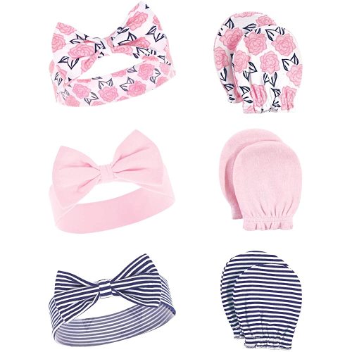 Unisex Cotton Headband and Scratch Mitten Set