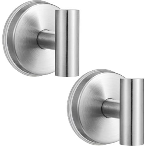 15 lb Suction Cup Hooks for Shower, Stainless Steel Bath Towel Hooks