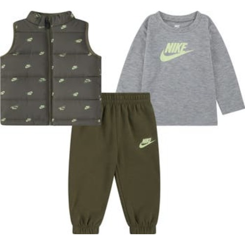 Futura Logo Print Puffer Vest, Graphic T-Shirt & Joggers Set, 12M