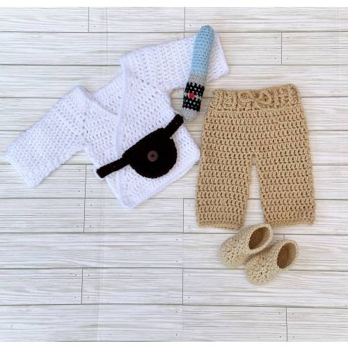Luke Skywalker Inspired Baby Costume Outfit/Crochet Luke Star Wars Inspired/Lightsaber/Photo Prop Newborn to 3 Year Old MADE TO ORDER
