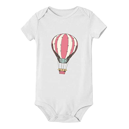 Hot Air Balloon Baby Bodysuit Girl Boy Infant Short Sleeve Onesie Creeper