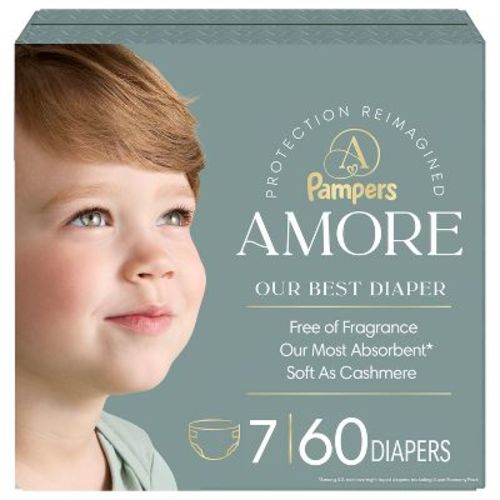 Amore by Pampers Diapers Enormous Pack - Size 7 - 60ct