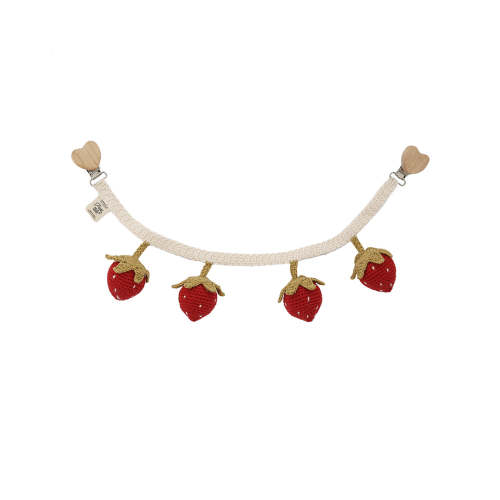 Strawberry Pram Chain | with bell