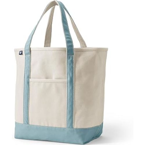 Lands' End Open Top Canvas Tote Bag
