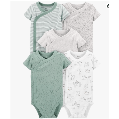 Simple Joys by Carter's Unisex Baby 5-pack Side Snap Short-sleeve Bodysuit