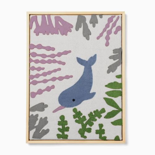 Felt Narwhal Framed Wall Art