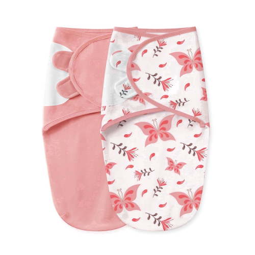 YOOFOSS Baby Swaddles for Newborns 100% Organic Cotton, Adjustable Swaddle Sleep Sack 0-3 Months Newborn Swaddle Sack 2 Pack, Breathable Soft
