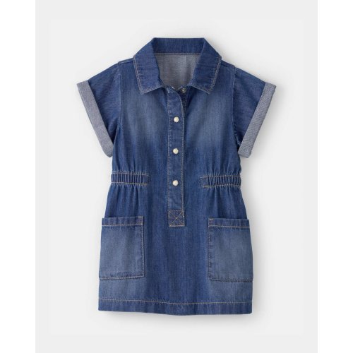 Baby Girl Denim Button-Up Dress - Dark Wash - OshKosh B'gosh | Carter's