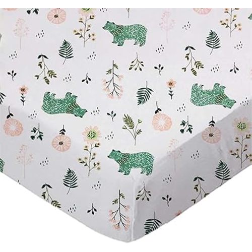 SheetWorld Fitted Playard Sheet for Maxi-COSI Swift – 31 x 39 – 100% Cotton Jersey – Hypoallergenic, Butter Soft – Woodland Bears Print – Made in USA