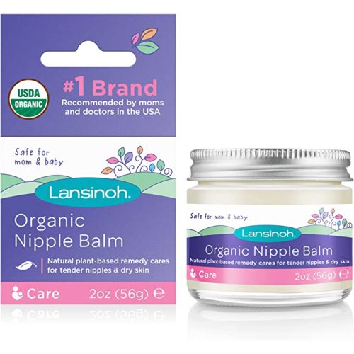 Lansinoh Organic Nipple Butter, Breastfeeding Essentials, 2 Ounces - Organic Nipple Cream, 1 Pack