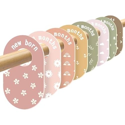Baby Size Clothes Divider for Closet 8PCS Nursery Baby Clothes Organizer